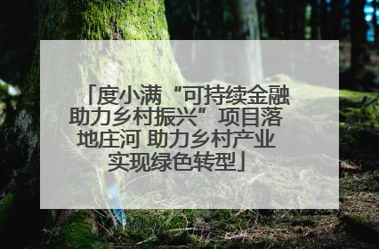 度小满“可持续金融助力乡村振兴”项目落地庄河 助力乡村产业实现绿色转型