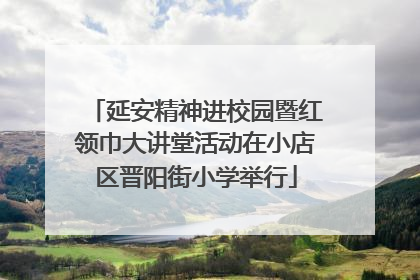 延安精神进校园暨红领巾大讲堂活动在小店区晋阳街小学举行