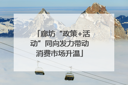 廊坊“政策+活动”同向发力带动消费市场升温