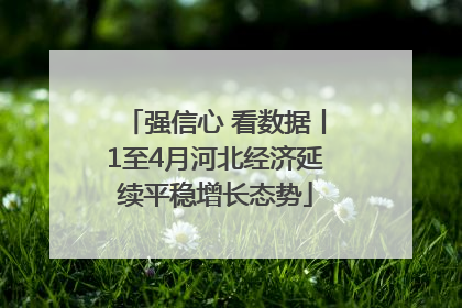 强信心 看数据丨1至4月河北经济延续平稳增长态势