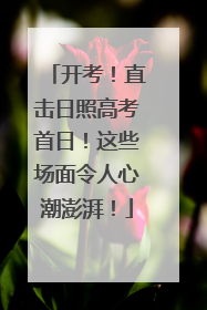 开考！直击日照高考首日！这些场面令人心潮澎湃！