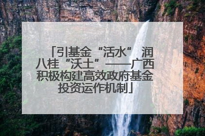引基金“活水” 润八桂“沃土”——广西积极构建高效政府基金投资运作机制