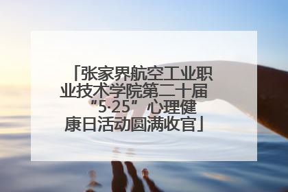 张家界航空工业职业技术学院第二十届“5·25”心理健康日活动圆满收官