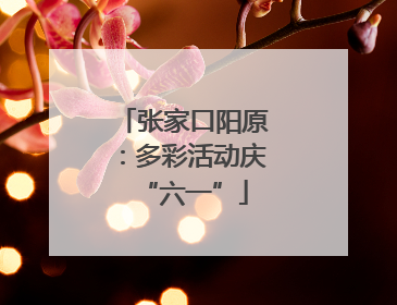 张家口阳原：多彩活动庆“六一”