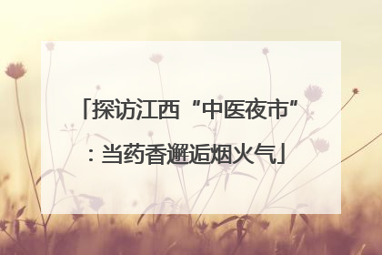探访江西“中医夜市”：当药香邂逅烟火气