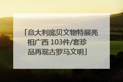 意大利庞贝文物特展亮相广西 103件/套珍品再现古罗马文明