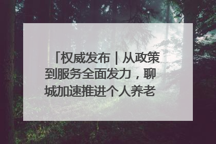 权威发布｜从政策到服务全面发力，聊城加速推进个人养老金制度落地