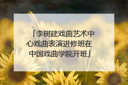 李树建戏曲艺术中心戏曲表演进修班在中国戏曲学院开班