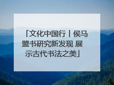 文化中国行丨侯马盟书研究新发现 展示古代书法之美