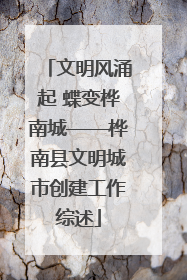 文明风涌起 蝶变桦南城——桦南县文明城市创建工作综述