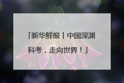 新华鲜报丨中国深渊科考，走向世界！