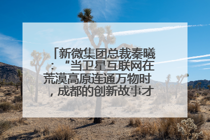 新微集团总裁秦曦：“当卫星互联网在荒漠高原连通万物时，成都的创新故事才真正开始”