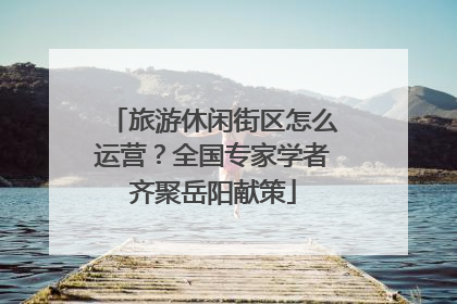 旅游休闲街区怎么运营？全国专家学者齐聚岳阳献策