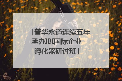 普华永道连续五年承办IBI国际企业孵化器研讨班