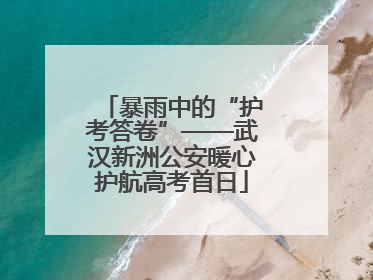 暴雨中的“护考答卷”——武汉新洲公安暖心护航高考首日