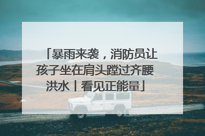 暴雨来袭，消防员让孩子坐在肩头蹚过齐腰洪水丨看见正能量