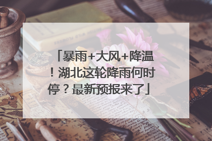 暴雨+大风+降温！湖北这轮降雨何时停？最新预报来了