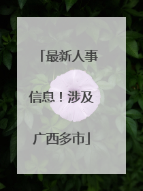 最新人事信息！涉及广西多市