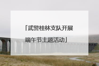 武警桂林支队开展端午节主题活动
