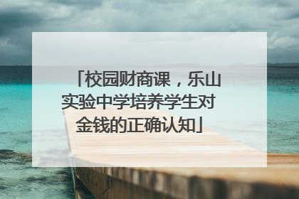校园财商课，乐山实验中学培养学生对金钱的正确认知
