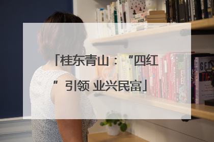 桂东青山：“四红”引领 业兴民富