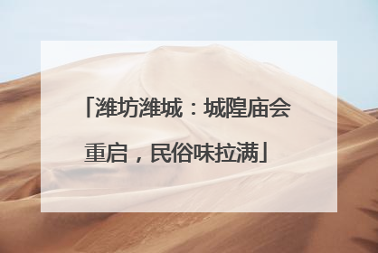 潍坊潍城：城隍庙会重启，民俗味拉满