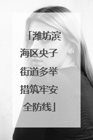 潍坊滨海区央子街道多举措筑牢安全防线