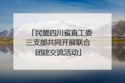 民盟四川省直工委三支部共同开展联合团建交流活动