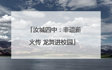 汝城四中：非遗薪火传 龙舞进校园