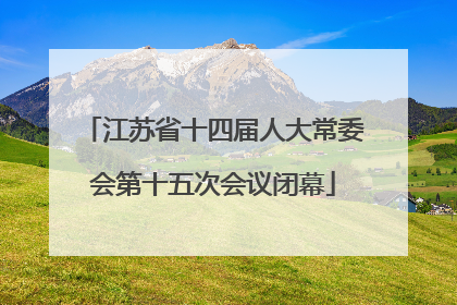 江苏省十四届人大常委会第十五次会议闭幕