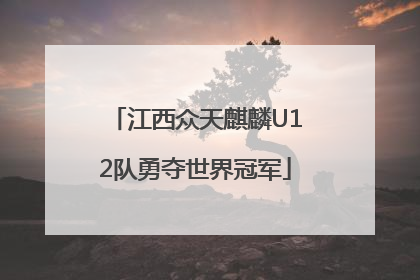 江西众天麒麟U12队勇夺世界冠军