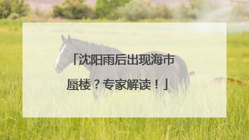 沈阳雨后出现海市蜃楼？专家解读！