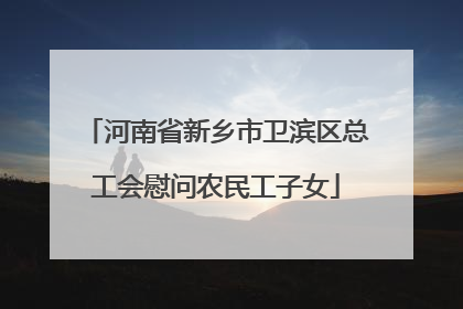 河南省新乡市卫滨区总工会慰问农民工子女