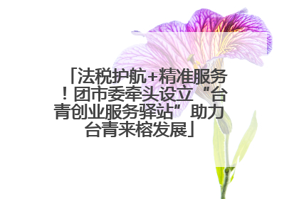 法税护航+精准服务！团市委牵头设立“台青创业服务驿站”助力台青来榕发展