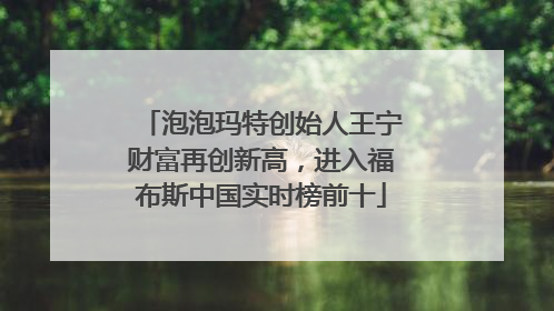 泡泡玛特创始人王宁财富再创新高，进入福布斯中国实时榜前十
