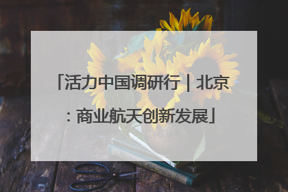 活力中国调研行｜北京：商业航天创新发展