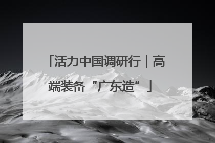 活力中国调研行｜高端装备“广东造”