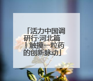 活力中国调研行·河北篇丨触摸一粒药的创新脉动