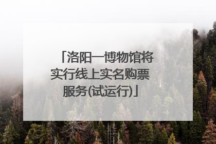 洛阳一博物馆将实行线上实名购票服务(试运行)
