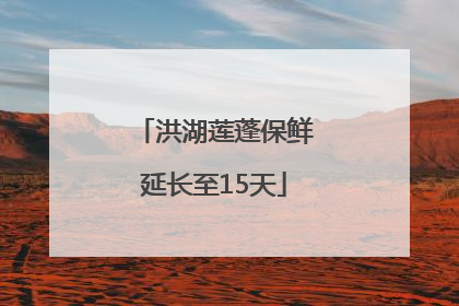 洪湖莲蓬保鲜延长至15天