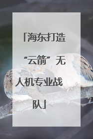 海东打造“云箭”无人机专业战队