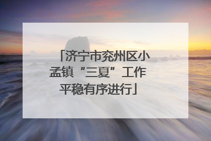 济宁市兖州区小孟镇“三夏”工作平稳有序进行