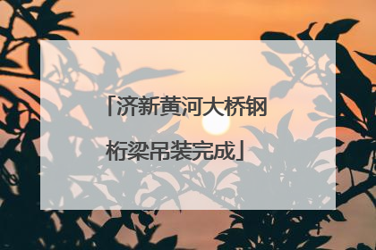济新黄河大桥钢桁梁吊装完成