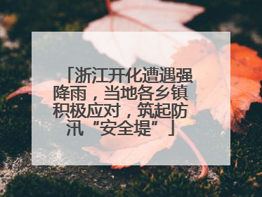 浙江开化遭遇强降雨，当地各乡镇积极应对，筑起防汛“安全堤”