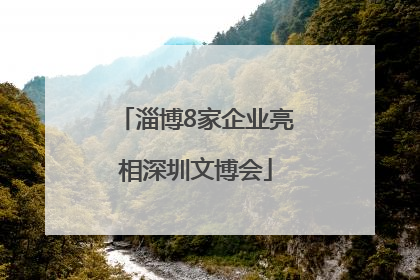 淄博8家企业亮相深圳文博会