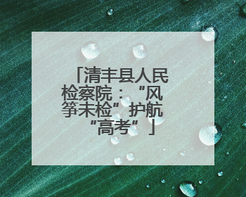 清丰县人民检察院：“风筝未检”护航“高考”