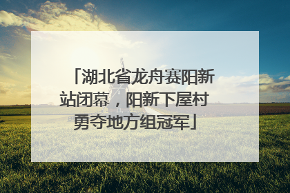 湖北省龙舟赛阳新站闭幕，阳新下屋村勇夺地方组冠军