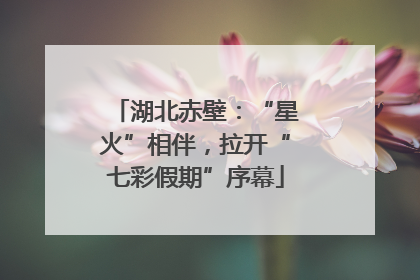 湖北赤壁：“星火”相伴，拉开“七彩假期”序幕