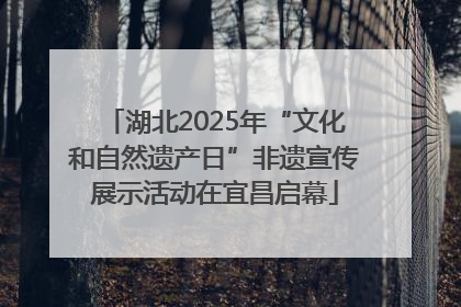 湖北2025年“文化和自然遗产日”非遗宣传展示活动在宜昌启幕
