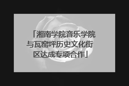 湘南学院音乐学院与瓦窑坪历史文化街区达成专项合作